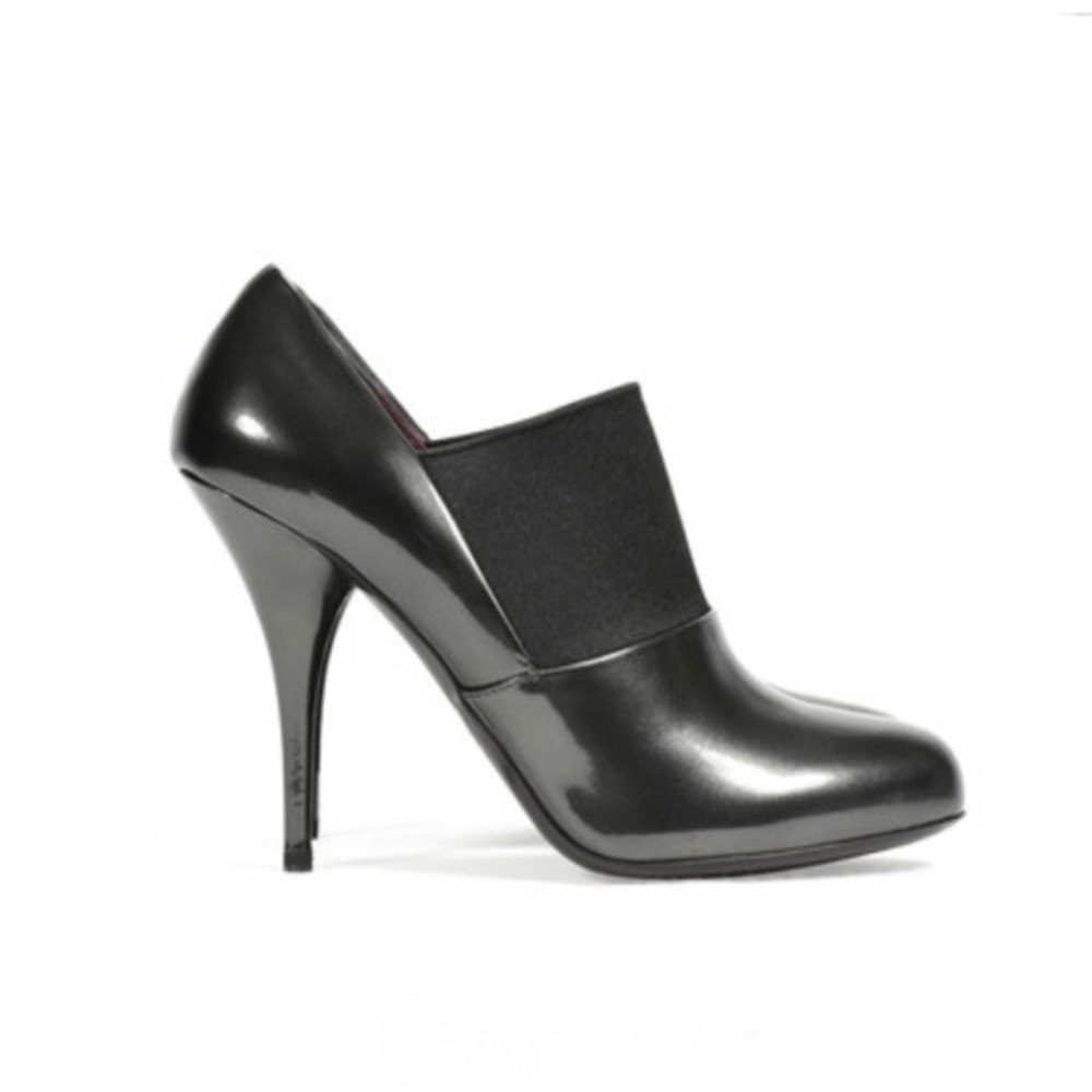 Miu Miu black leather elastic instep ankle boots 40